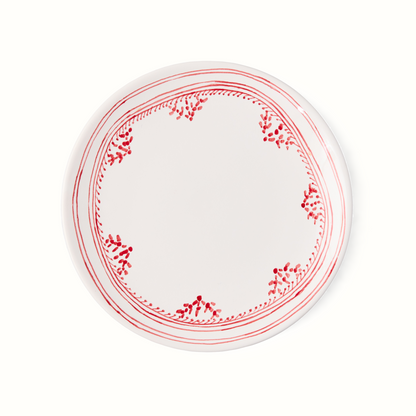 Assiette d'apéritif à bordure peinte Red Fez de Peter Dunham + Hudson Grace
