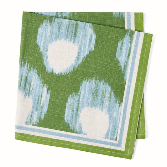 Serviette imprimée Grace Green Bukhara de Peter Dunham + Hudson