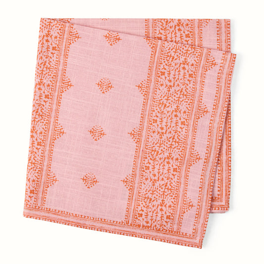 Serviette de table imprimée à rayures roses Fez Grace de Peter Dunham + Hudson