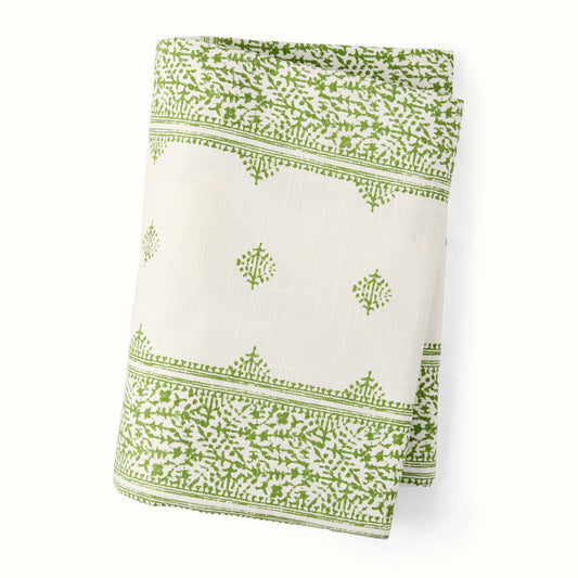 Nappe imprimée Fez verte Grace de Peter Dunham + Hudson