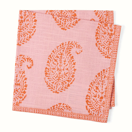 Serviette de table imprimée cachemire rose Grace de Peter Dunham + Hudson