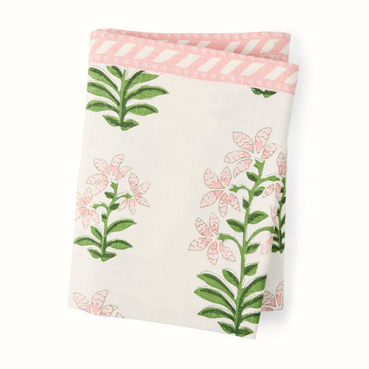 Nappe à imprimé floral rose Grace Shani de Peter Dunham + Hudson