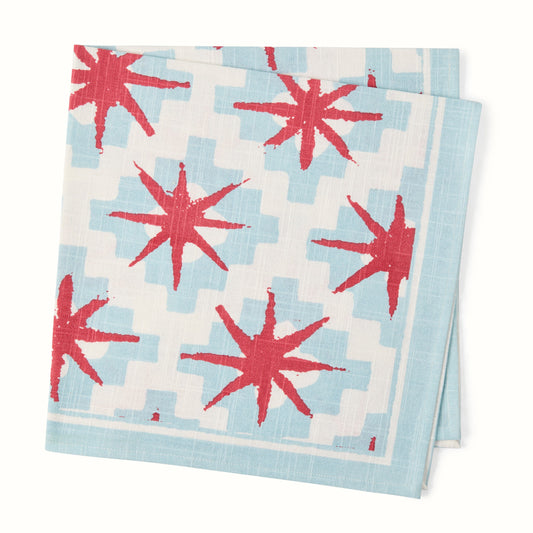 Serviette imprimée Peter Dunham + Hudson Grace Blue Starburst