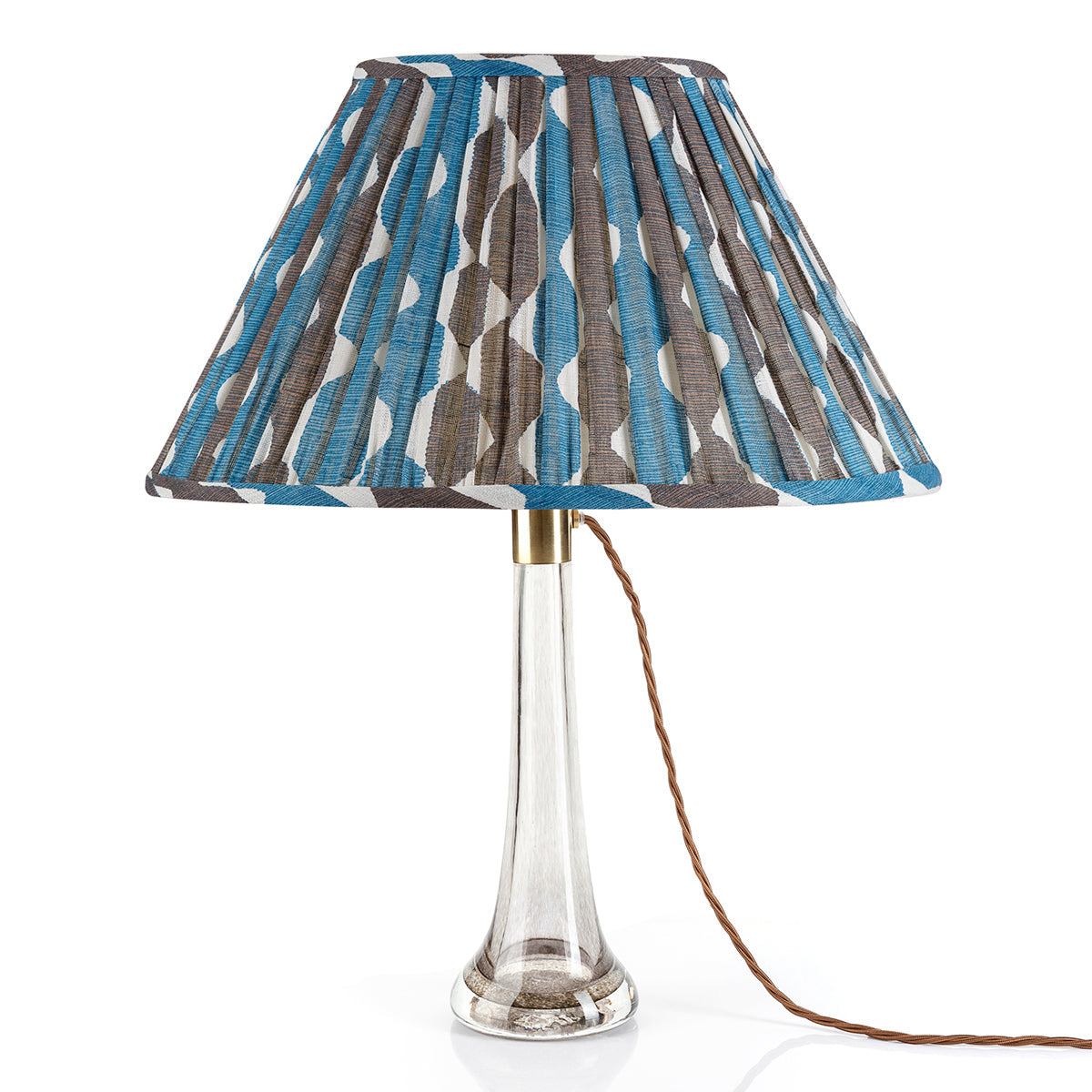 Abat-jour Fermoie en Whittle bleu et marron