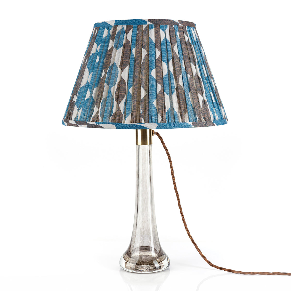 Abat-jour Fermoie en Whittle bleu et marron