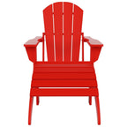 Chaise Adirondack pliable Polytrends Laguna en PEHD pour terrasse extérieure toutes saisons avec pouf (ensemble 2 pièces)