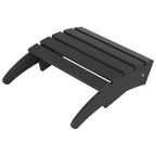 Chaise Adirondack pliable Polytrends Laguna en PEHD pour terrasse extérieure toutes saisons avec pouf (ensemble 2 pièces)