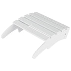 Chaise Adirondack pliable Polytrends Laguna en PEHD pour terrasse extérieure toutes saisons avec pouf (ensemble 2 pièces)