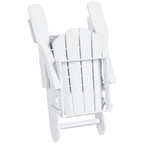 Chaise Adirondack pliable Polytrends Laguna en PEHD pour terrasse extérieure toutes saisons avec pouf (ensemble 2 pièces)