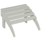 Chaise Adirondack pliable Polytrends Laguna en PEHD pour terrasse extérieure toutes saisons avec pouf (ensemble 2 pièces)