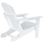 Chaise Adirondack pliable Polytrends Laguna en PEHD pour terrasse extérieure toutes saisons avec pouf (ensemble 2 pièces)