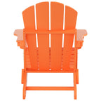 Chaise Adirondack pliable Polytrends Laguna en PEHD pour terrasse extérieure toutes saisons avec pouf (ensemble 2 pièces)