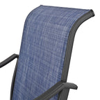 Chaise de bar pivotante à dossier haut en métal pour patio Festival (lot de 2)