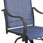 Chaise de bar pivotante à dossier haut en métal pour patio Festival (lot de 2)