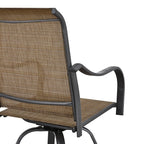 Chaise de bar pivotante à dossier haut en métal pour patio Festival (lot de 2)