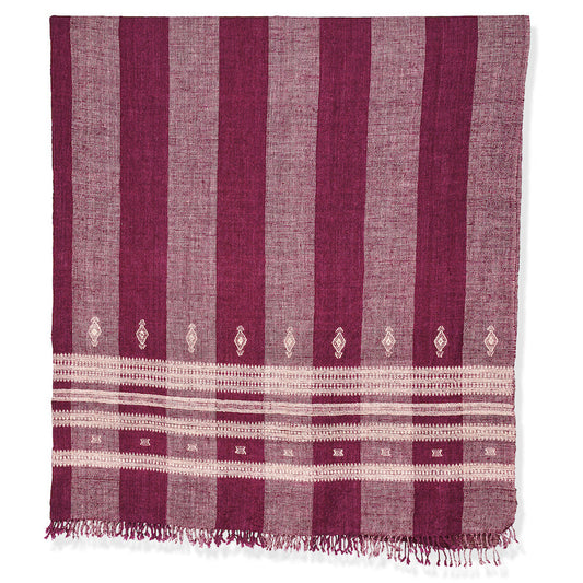 Couvre-lit indien Patna en Fuschia