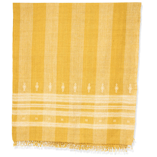 Couvre-lit indien Patna jaune