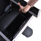 Maison pour chat d'extérieur PawHut en bois de sapin à deux étages, abri pour chats sauvages en bois avec toit en asphalte ouvrable pour intérieur/extérieur, blanc/gris