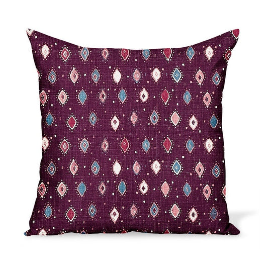 Coussin Oona en aubergine de Peter Dunham Textiles