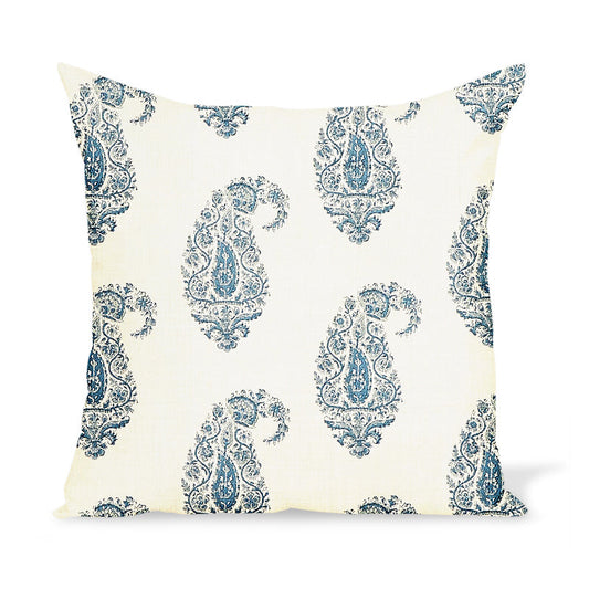 Peter Dunham Textiles Shiraz en bleu/oreiller bleu