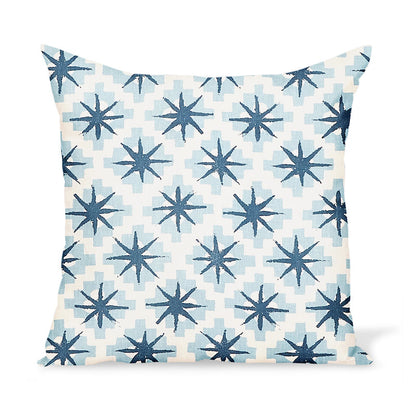 Peter Dunham Textiles Starburst en bleu/oreiller bleu