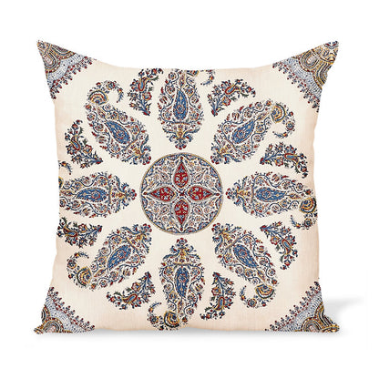 Peter Dunham Textiles Samarkand en oreiller rouge/bleu