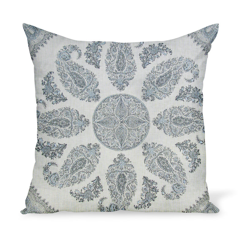 Coussin Samarkand en anthracite/argenté de Peter Dunham Textiles
