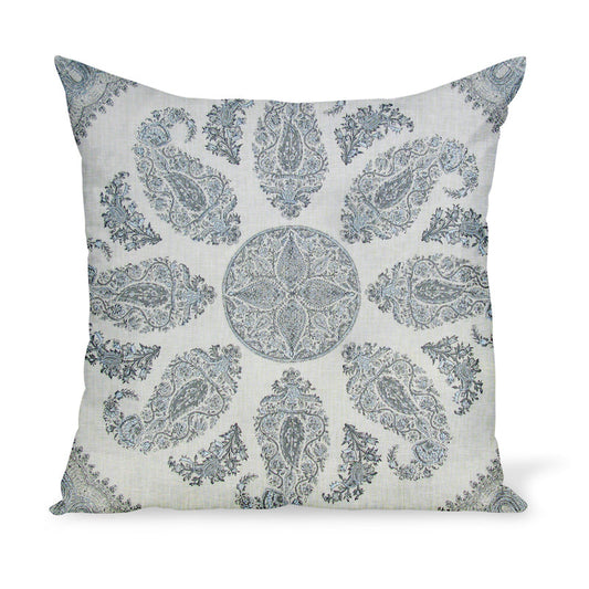 Coussin Samarkand en anthracite/argenté de Peter Dunham Textiles
