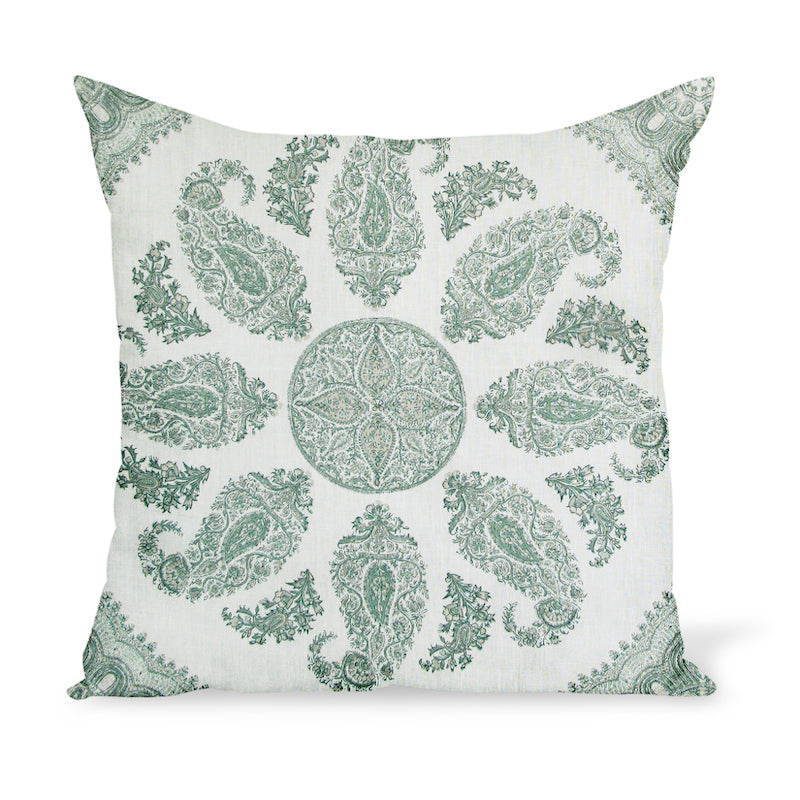 Peter Dunham Textiles Samarkand en oreiller vert/naturel