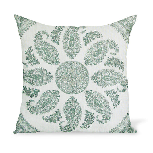 Peter Dunham Textiles Samarkand en oreiller vert/naturel