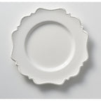 Assiette plate blanche Pinpoint Red Vanilla 11 (lot de 6)