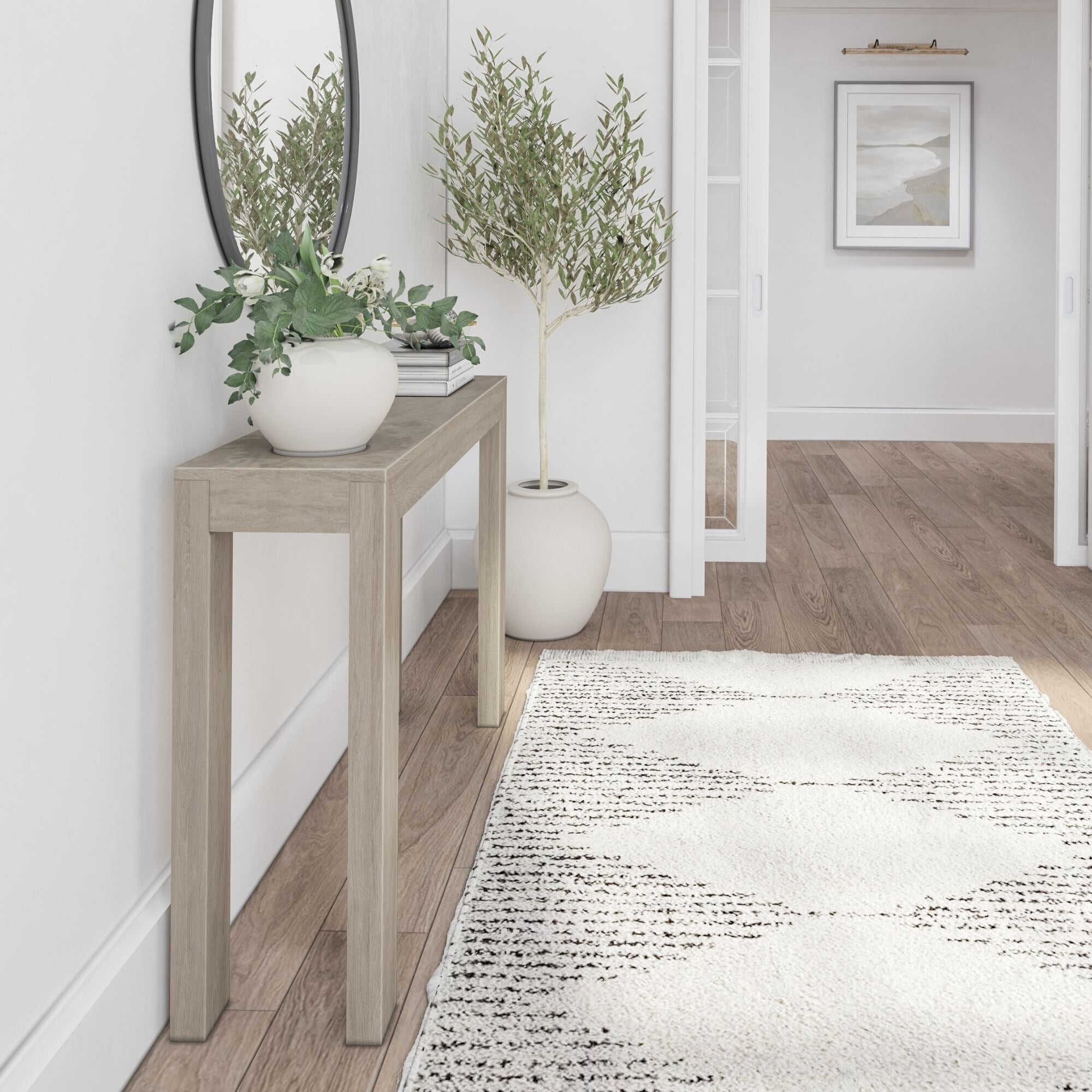 Console moderne en planches et poutres - 46