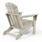 Chaise pliante Adirondack Polytrends Laguna résistante à la décoloration et aux intempéries pour patio extérieur