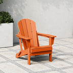 Chaise pliante Adirondack Polytrends Laguna résistante à la décoloration et aux intempéries pour patio extérieur