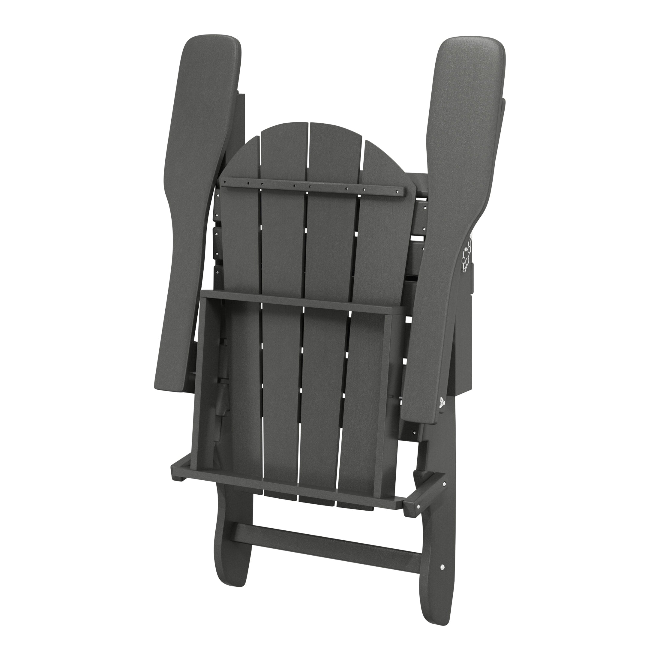 Chaise pliante Adirondack Polytrends Laguna résistante à la décoloration et aux intempéries pour patio extérieur