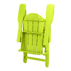 Chaise pliante Adirondack Polytrends Laguna résistante à la décoloration et aux intempéries pour patio extérieur