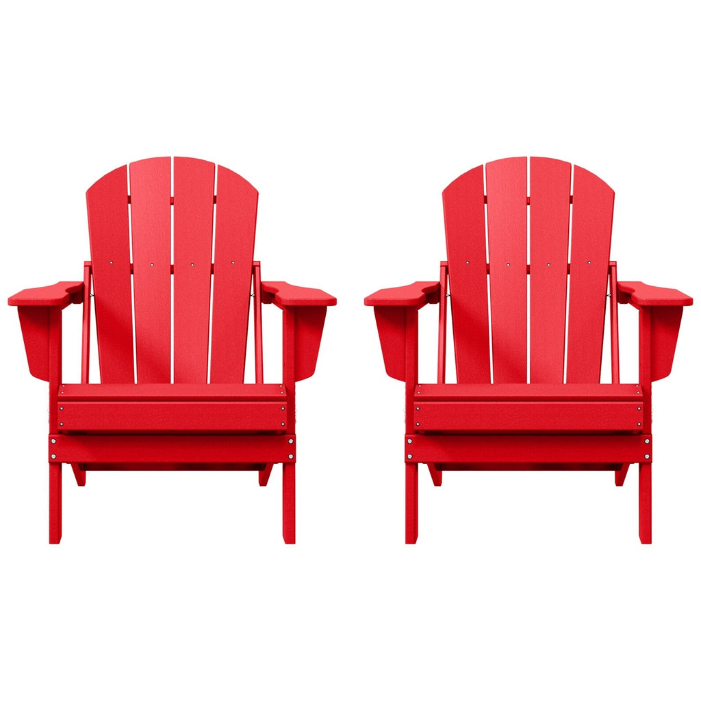 Chaises pliantes Adirondack Polytrends Laguna résistantes aux intempéries (lot de 2)
