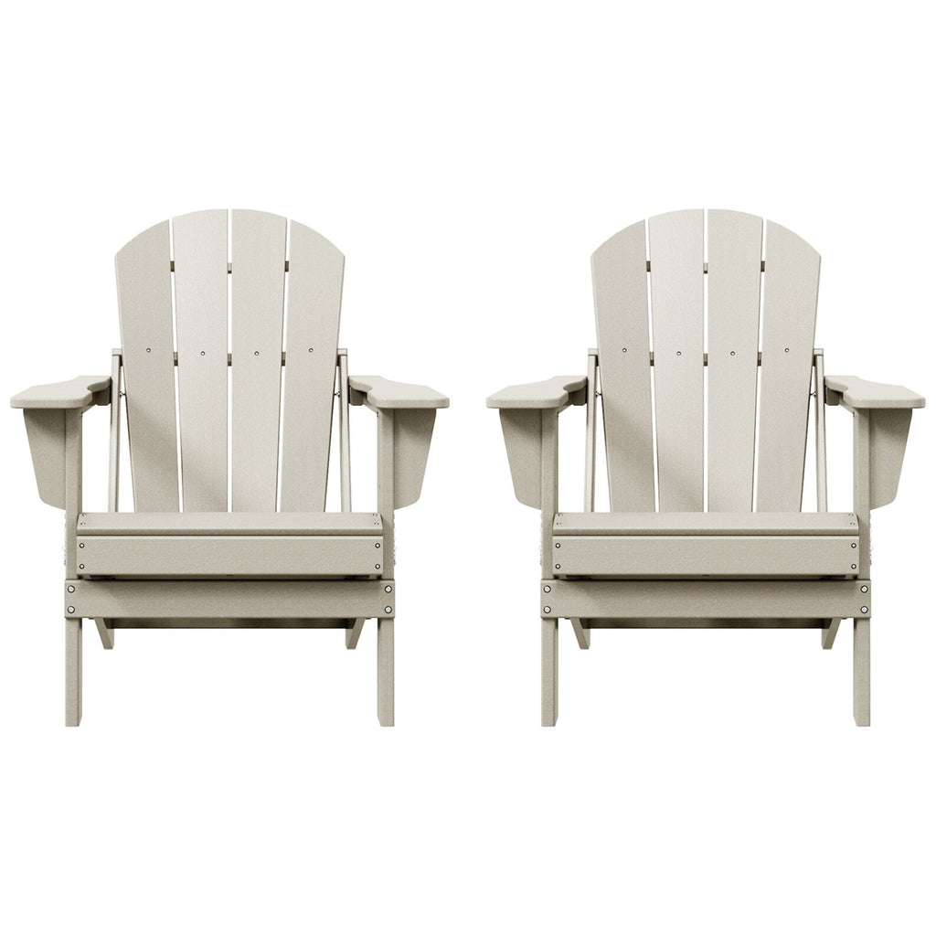 Chaises pliantes Adirondack Polytrends Laguna résistantes aux intempéries (lot de 2)