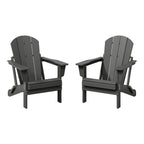 Chaises pliantes Adirondack Polytrends Laguna résistantes aux intempéries (lot de 2)