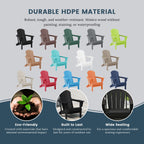 Chaises pliantes Adirondack Polytrends Laguna résistantes aux intempéries (lot de 2)