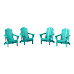 Chaises pliantes Adirondack Polytrends Laguna résistantes aux intempéries (lot de 4)