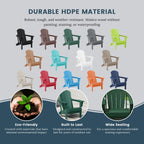 Chaises pliantes Adirondack Polytrends Laguna résistantes aux intempéries (lot de 4)