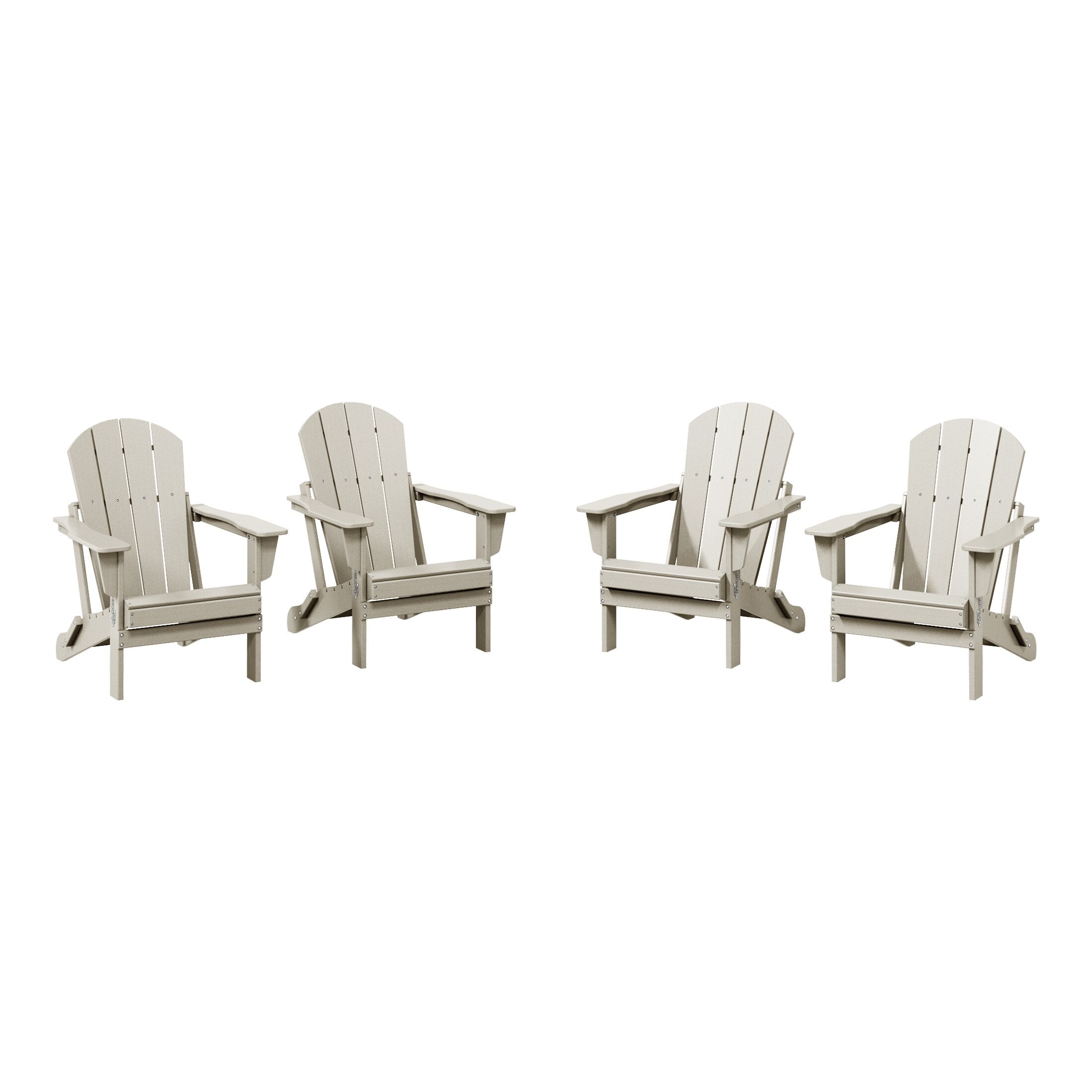 Chaises pliantes Adirondack Polytrends Laguna résistantes aux intempéries (lot de 4)