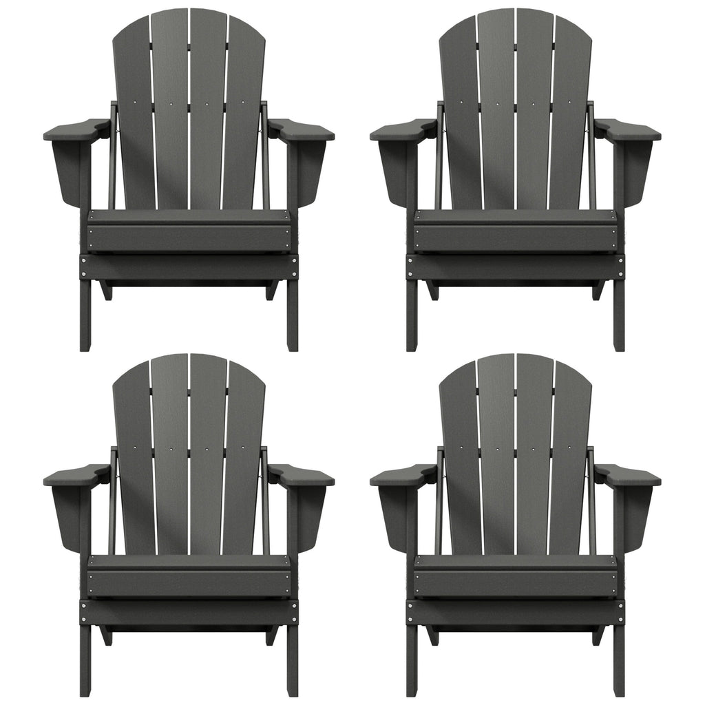 Chaises pliantes Adirondack Polytrends Laguna résistantes aux intempéries (lot de 4)