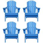 Chaises pliantes Adirondack Polytrends Laguna résistantes aux intempéries (lot de 4)