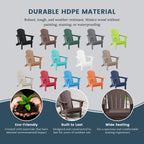 Chaises pliantes Adirondack Polytrends Laguna résistantes aux intempéries (lot de 4)