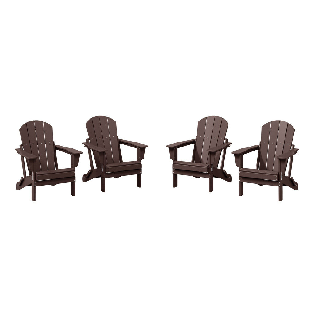 Chaises pliantes Adirondack Polytrends Laguna résistantes aux intempéries (lot de 4)
