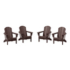 Chaises pliantes Adirondack Polytrends Laguna résistantes aux intempéries (lot de 4)