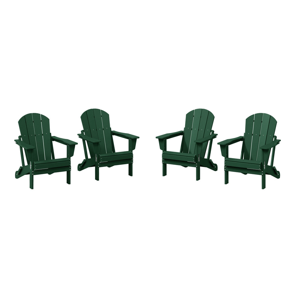 Chaises pliantes Adirondack Polytrends Laguna résistantes aux intempéries (lot de 4)