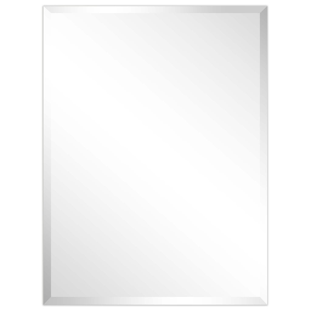 Frameless Beveled Prism Wall Mirror-Square/Rectangluar - Clear